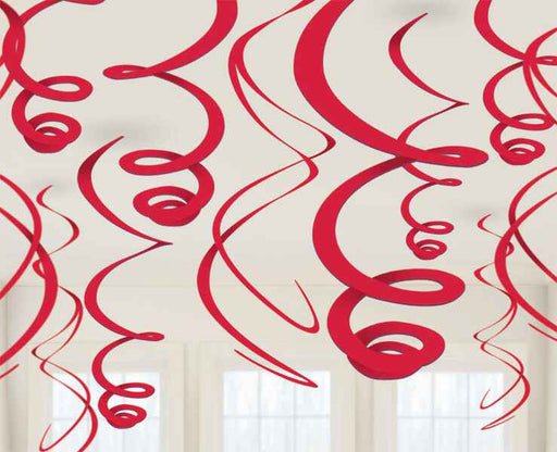 6 Pieces Hanging Swirl Decorations Plastic Streamer Party Swirl
