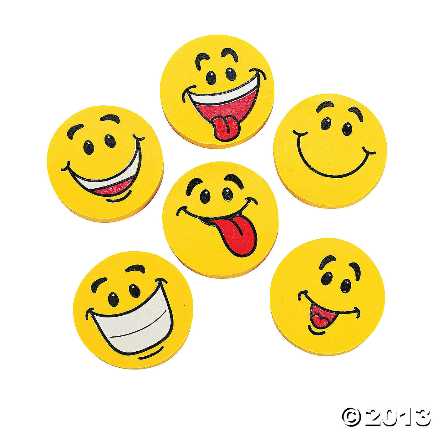 Large Smiley Face Erasers | 12 ct — Zurchers