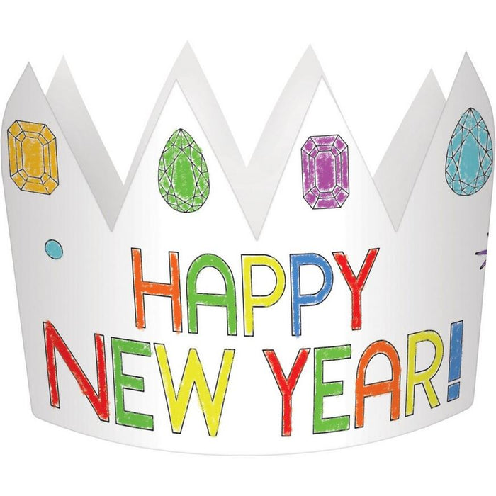 New Year's Eve Coloring Crowns | 8ct