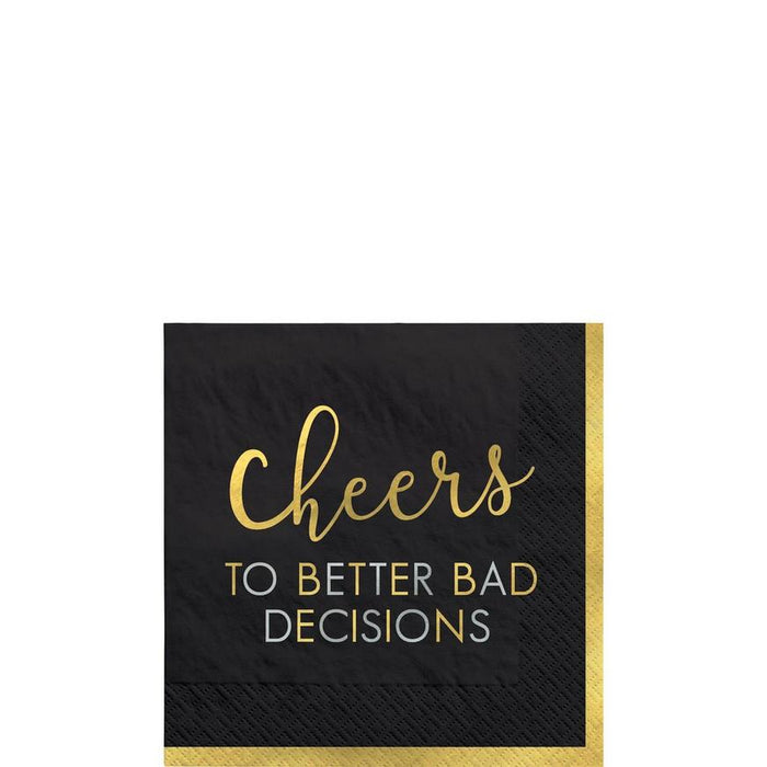 New Year's Cheers To Better Bad Decisions Beverage Napkins | 16ct