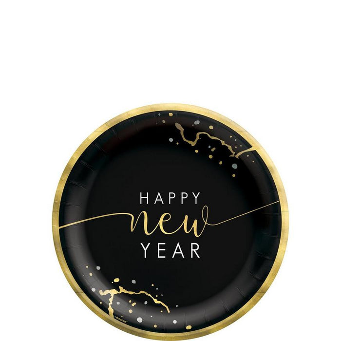 New Year Paper Dessert Plates 7" | 20ct