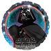 18-*inch round mylar balloon with a Star Wars design featuring Darth Vader.