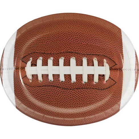 Football Oval Plates Brown 12