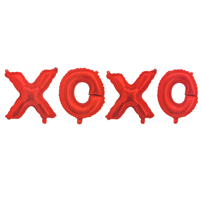 XOXO Red Mylar Balloon Banner 96" | 1 set