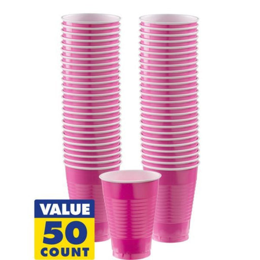 Purple Plastic Cups, 12oz, 50ct