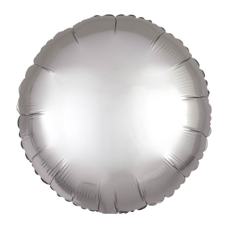 Platinum Satin Round Balloon 18 1 Ct — Zurchers