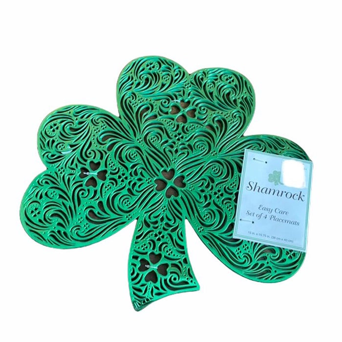 St. Patrick's Vinyl Shamrock Placemat | 1ct