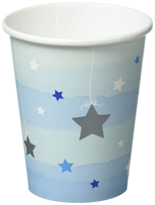 1st Birthday One Little Star Blue Cups 9oz | 8ct